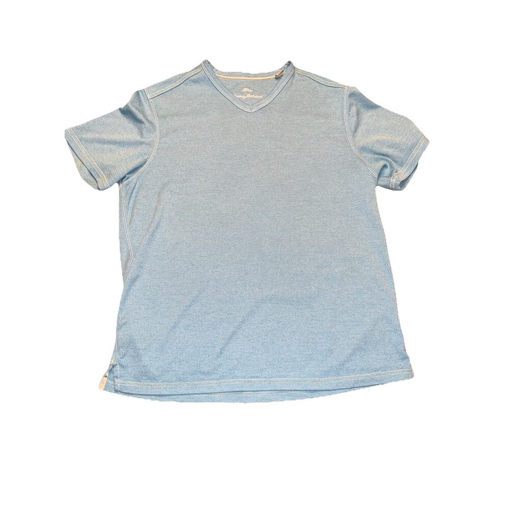 Tommy Bahama Shirt Mens S Blue V-Neck Modal Blend Comfort